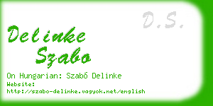 delinke szabo business card